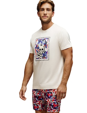 Playera Psycho Bunny cuello redondo para hombre