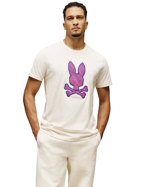 Playera Psycho Bunny cuello redondo para hombre
