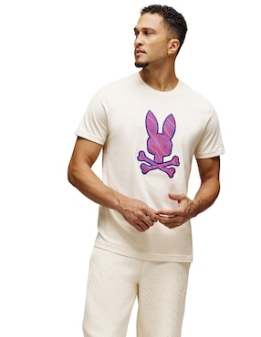 Playera Psycho Bunny cuello redondo para hombre