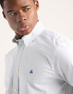 Camisa casual Brooks Brothers de algodón manga larga para hombre
