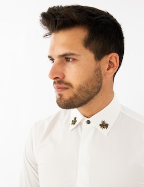 Camisa business casual RCANO de bambú manga larga para hombre