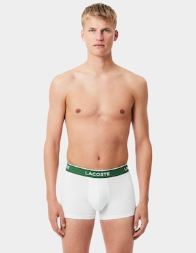 Set Bóxer trunk Lacoste de algodón para hombre 3 piezas