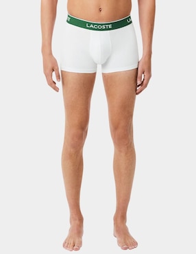 Set Bóxer trunk Lacoste de algodón para hombre 3 piezas