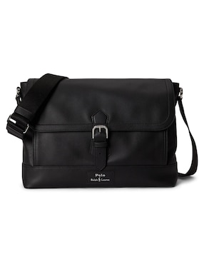 Bolsa messenger polo rl de piel para hombre