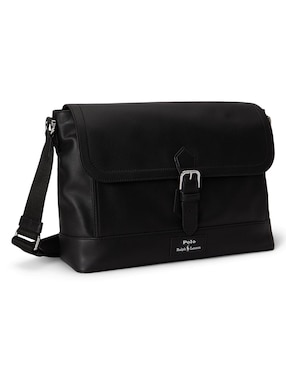 Bolsa messenger polo rl de piel para hombre