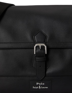 Bolsa messenger polo rl de piel para hombre