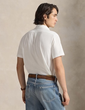 Camisa casual Polo Ralph Lauren de algodón manga corta para hombre