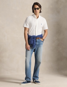 Camisa casual Polo Ralph Lauren de algodón manga corta para hombre
