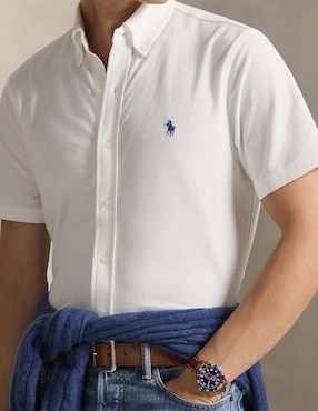 Camisa casual Polo Ralph Lauren de algodón manga corta para hombre
