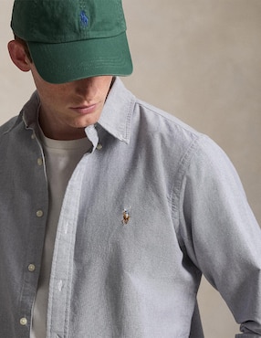 Camisa casual Polo Ralph Lauren de algodón manga larga para hombre