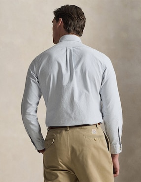 Camisa business casual Polo Rl manga larga para hombre