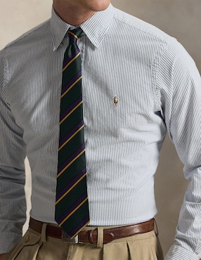 Camisa business casual Polo Rl manga larga para hombre