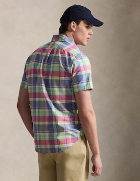 Camisa casual Polo Rl de algodón manga corta para hombre