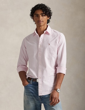 Camisa business casual Polo Ralph Lauren de algodón manga larga para hombre