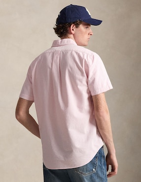 Camisa business casual Polo Rl de algodón manga corta para hombre