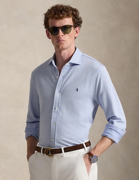 Camisa business casual Polo Ralph Lauren de algodón manga larga para hombre
