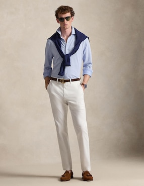 Camisa business casual Polo Ralph Lauren de algodón manga larga para hombre