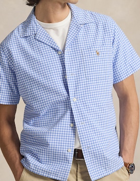 Camisa casual Polo Ralph Lauren de algodón manga corta para hombre