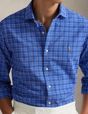 Camisa business casual Polo Ralph Lauren de algodón manga larga para hombre