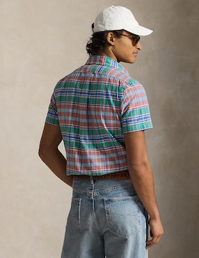 Camisa casual Polo Rl de algodón manga corta para hombre