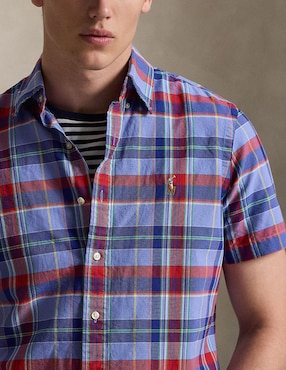 Camisa casual Polo Rl de algodón manga corta para hombre