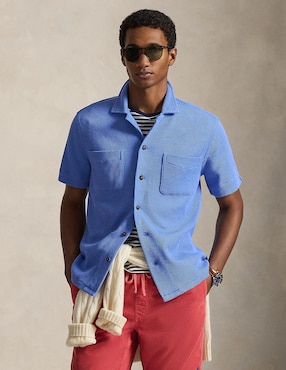 Camisa casual Polo Rl de algodón manga corta para hombre