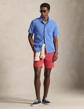 Camisa casual Polo Rl de algodón manga corta para hombre