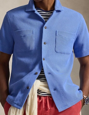 Camisa casual Polo Rl de algodón manga corta para hombre