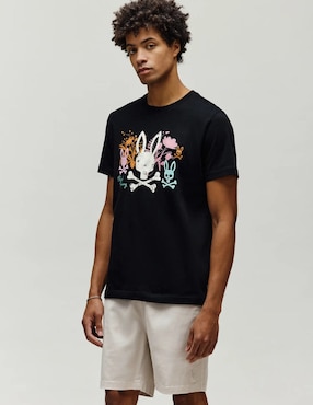 Playera Psycho Bunny cuello redondo para hombre