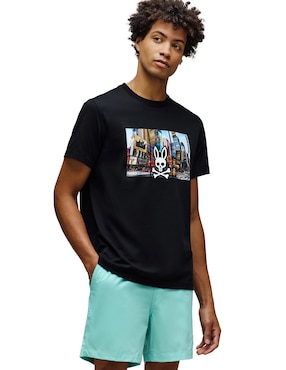 Playera Psycho Bunny HD25 cuello redondo para hombre