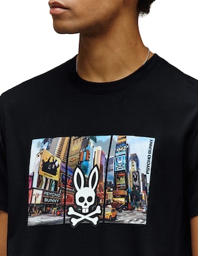 Playera Psycho Bunny HD25 cuello redondo para hombre