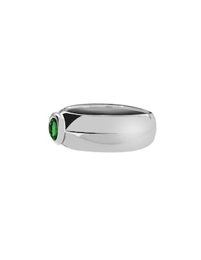 Anillo oval Enrique Garcia P 925 de plata calcedonia brillante