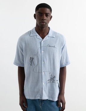 Camisa casual Edmmond Studios de algodón manga corta para hombre