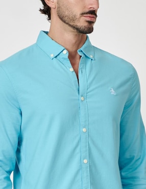 Camisa casual Original Penguin manga larga para hombre