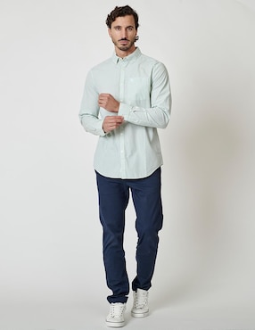 Camisa casual Original Penguin de algodón manga larga para hombre
