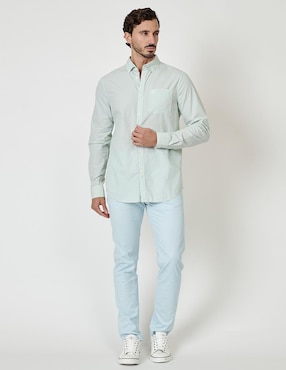 Camisa casual Original Penguin de algodón manga larga para hombre