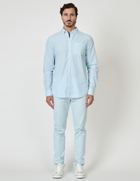 Camisa casual Original Penguin de algodón manga larga para hombre
