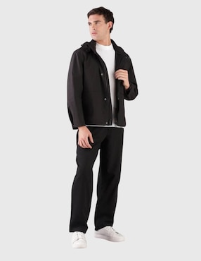 Chamarra rompevientos Calvin Klein Jeans capucha desmontable para hombre