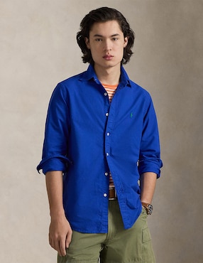 Camisa casual Polo Ralph Lauren de algodón manga larga para hombre
