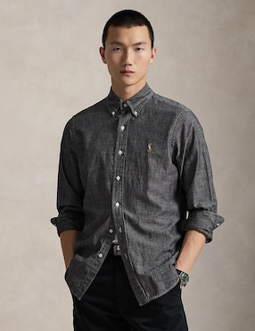 Camisa business casual Polo Ralph Lauren de algodón manga larga para hombre