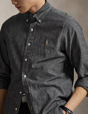 Camisa business casual Polo Ralph Lauren de algodón manga larga para hombre