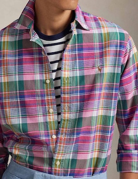 Camisa business casual Polo Ralph Lauren de algodón manga larga para hombre