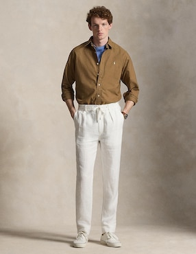 Camisa casual Polo Ralph Lauren de algodón manga larga para hombre