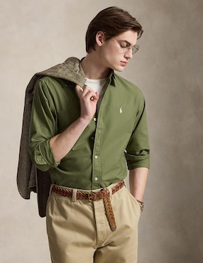 Camisa business casual Polo Ralph Lauren de algodón manga larga para hombre