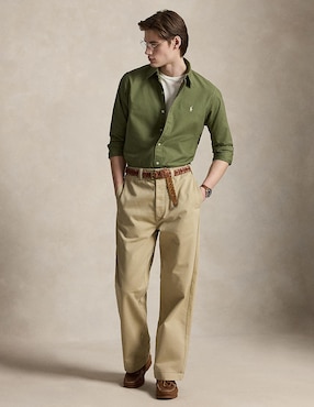 Camisa business casual Polo Ralph Lauren de algodón manga larga para hombre