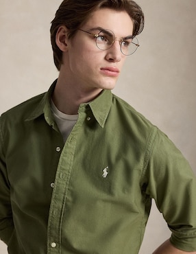 Camisa business casual Polo Ralph Lauren de algodón manga larga para hombre
