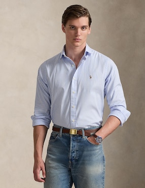 Camisa casual Polo Ralph Lauren de algodón manga larga para hombre