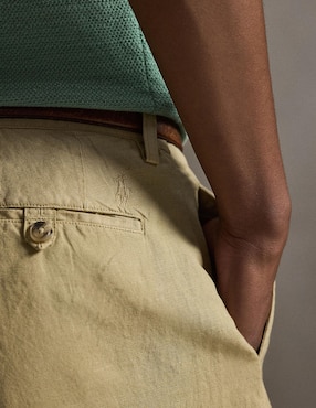 Pantalón business casual straight Polo Rl de lino para hombre
