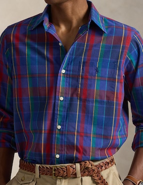 Camisa business casual Polo Rl manga larga para hombre
