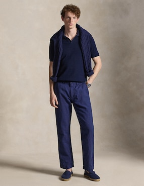 Pantalón business casual straight Polo Rl de lino para hombre